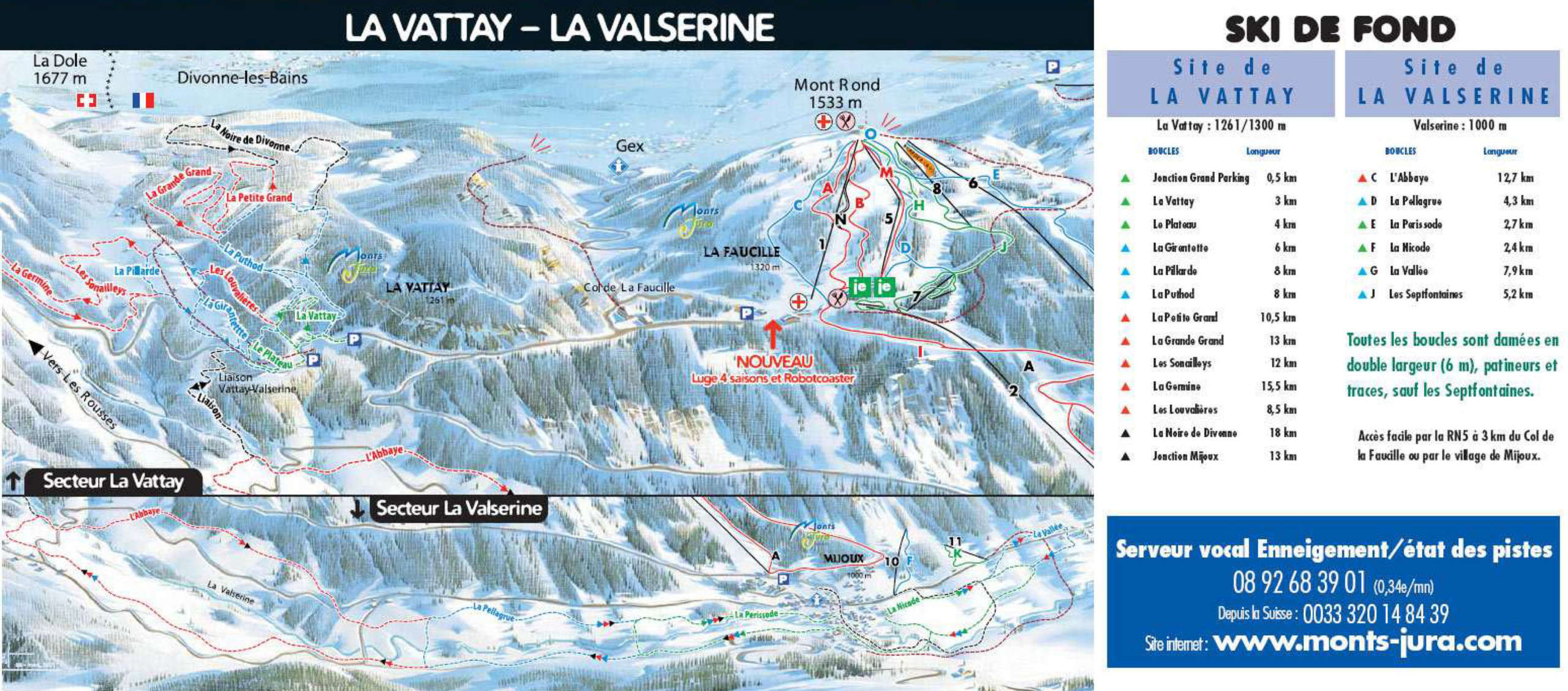 plan-des-pistes Plan des pistes station La Vattay